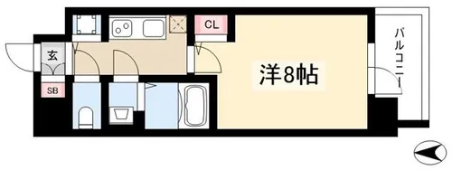 エスリード栄イーストスクエア【4階】の間取り