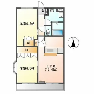 ミルトハウゼ【306号室】の間取り