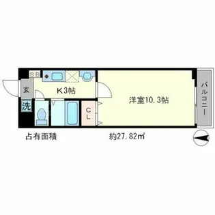 エレガント鴨川B【3階】の間取り