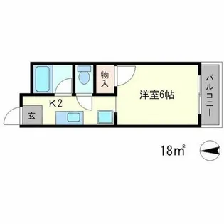 グリーンキャンパス北白川【1階】の間取り