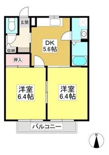 フローラルヒルズF【201号室】の間取り