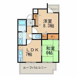シティハイツメープル【8階】の間取り