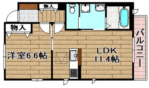 檪ハイツ【105号室】の間取り