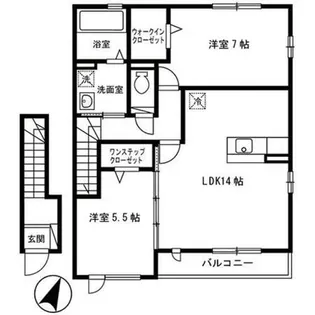 ヴィラ ファミール【2階】の間取り