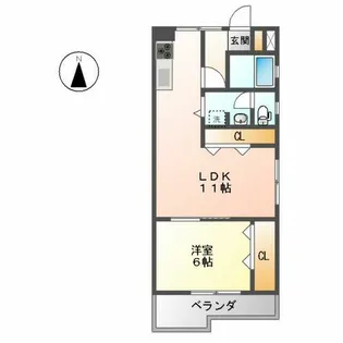 大脇ビル【503号室】の間取り