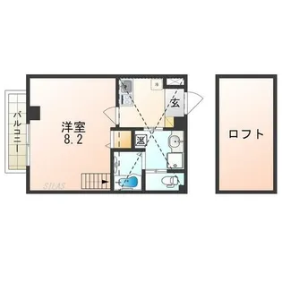 賑町エヌエム・スワサント・キャトルズ【5階】の間取り