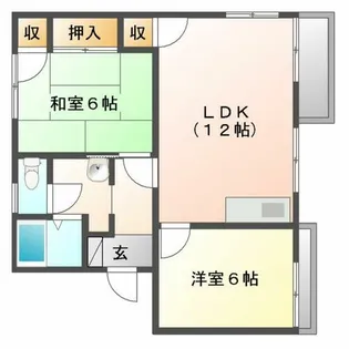 タウニィ橘 5棟【2階】の間取り