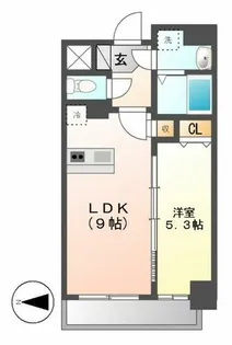 プレサンス丸の内流雅【6階】の間取り
