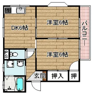 メゾンフラテ【N102号室】の間取り