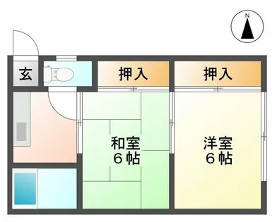 西本コーポラス【2階】の間取り