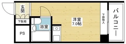 1Rの間取り画像