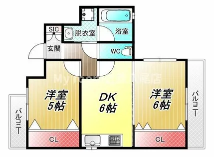 ブロードエトワール【8階】の間取り