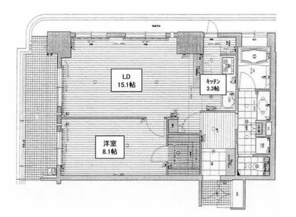 リーガルタワー船場【15階】の間取り