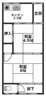 泉南文化【2階】の間取り