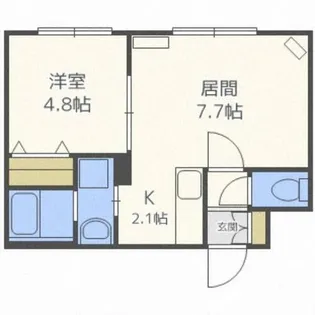 グランメール月寒EAST【2階】の間取り