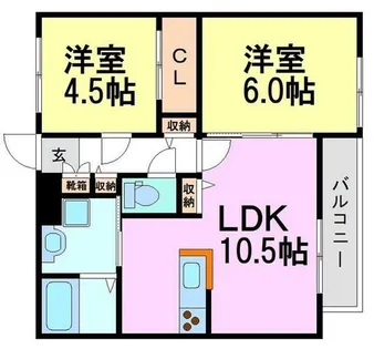 グランコート塚口【2階】の間取り
