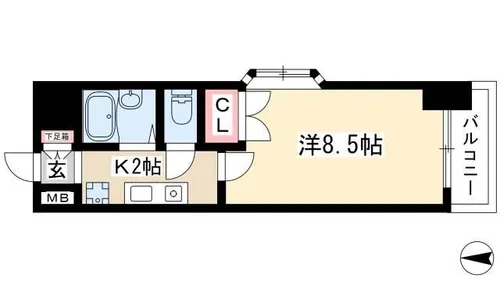 ウェステリア西大須【5階】の間取り