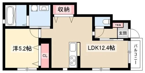 Charmant【1階】の間取り