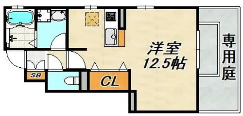 カーサ・デ・ヴェルデ【1階】の間取り