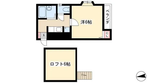 Loft日比野【1階】の間取り