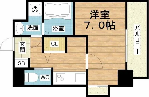 L-IDEAMINAMIHORIE【5階】の間取り