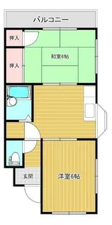リオグランデ【1号室】の間取り