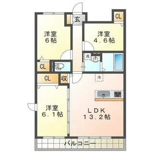 サンヴィラ24【2階】の間取り
