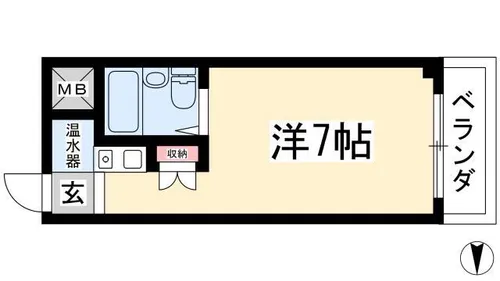 サンシティ八剣Ⅱ【401号室】の間取り