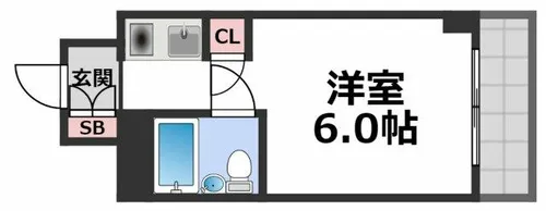 エクセルシオール長田【4階】の間取り