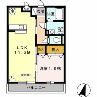 グランシャリオ御園【2階】の間取り
