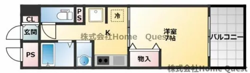 ラ・フォーレ久宝園【6階】の間取り