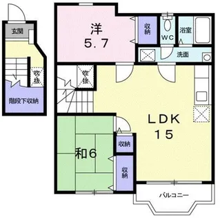 サンライズ【2階】の間取り