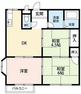 愛知県岡崎市若松東2丁目【アパート】の間取り