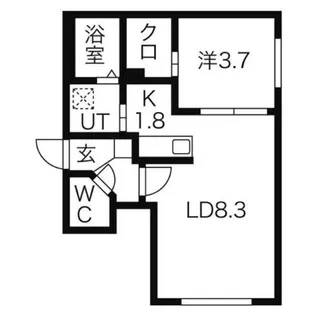 リベルタ桑園【2階】の間取り