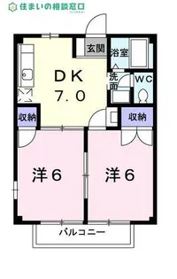愛知県岡崎市伊賀町字7丁目【アパート】の間取り