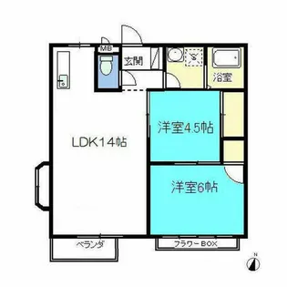 グリーンハイツ23 A棟【202号室】の間取り