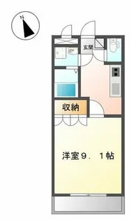 フェリチェ【206号室】の間取り