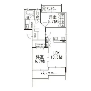 フレンドヒルズ【202号室】の間取り