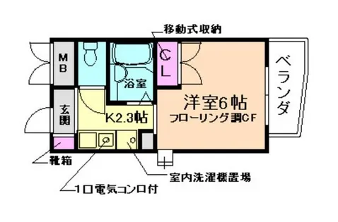 プリモ中桜塚【601号室】の間取り