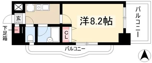 現代ハウス新栄【301号室】の間取り