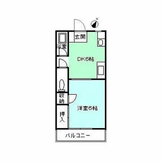 コーポめばえ【101号室】の間取り