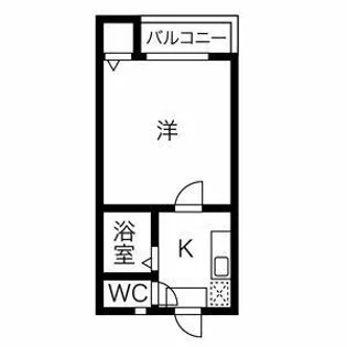 オークヴィラ本陣【105号室】の間取り