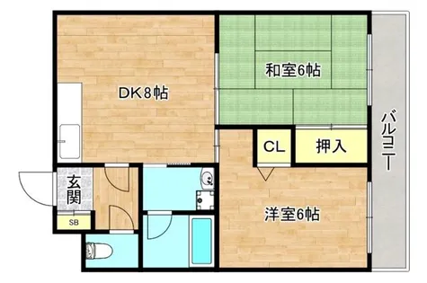 大阪府守口市土居町【マンション】の間取り