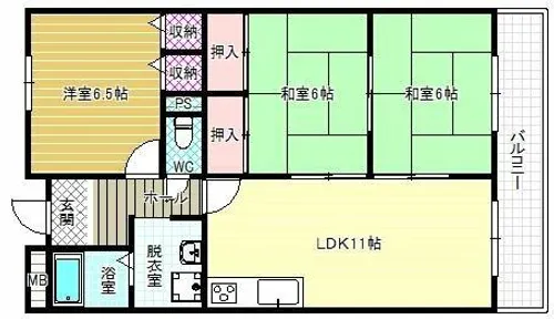 アルツール桃山台【1階】の間取り