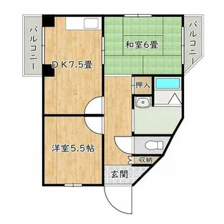 大阪府堺市東区野尻町【マンション】の間取り