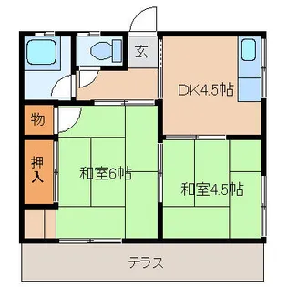 丸源荘【202号室】の間取り