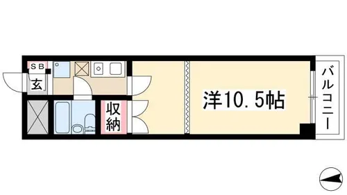 ひかりマンション【405号室】の間取り