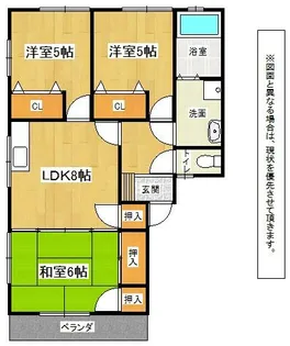 福岡県行橋市行事2丁目【アパート】の間取り