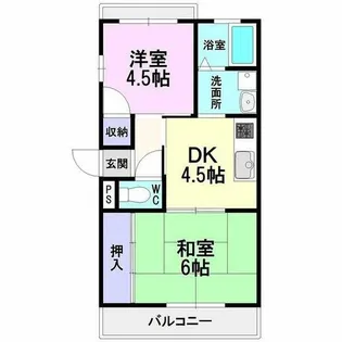 アイリス中平【3階】の間取り