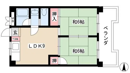 Casa de Feline (旧称 ビラ安藤)【502号室】の間取り